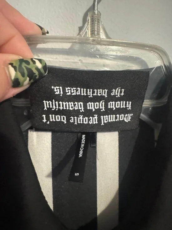 Killstar Black and White Vertical Stripe Maxi Dress - Picture 11 of 12